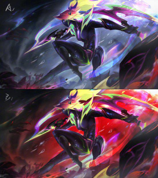 混沌中的艺术绽放 设计师解读《英雄联盟》至高天 阿卡丽原画设计