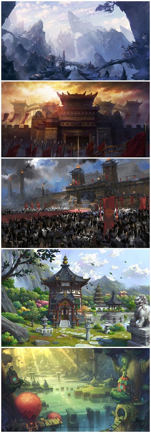 cg游戏场景概念设计图原画素材资料图片集3d参考游戏美术资源3d场景
